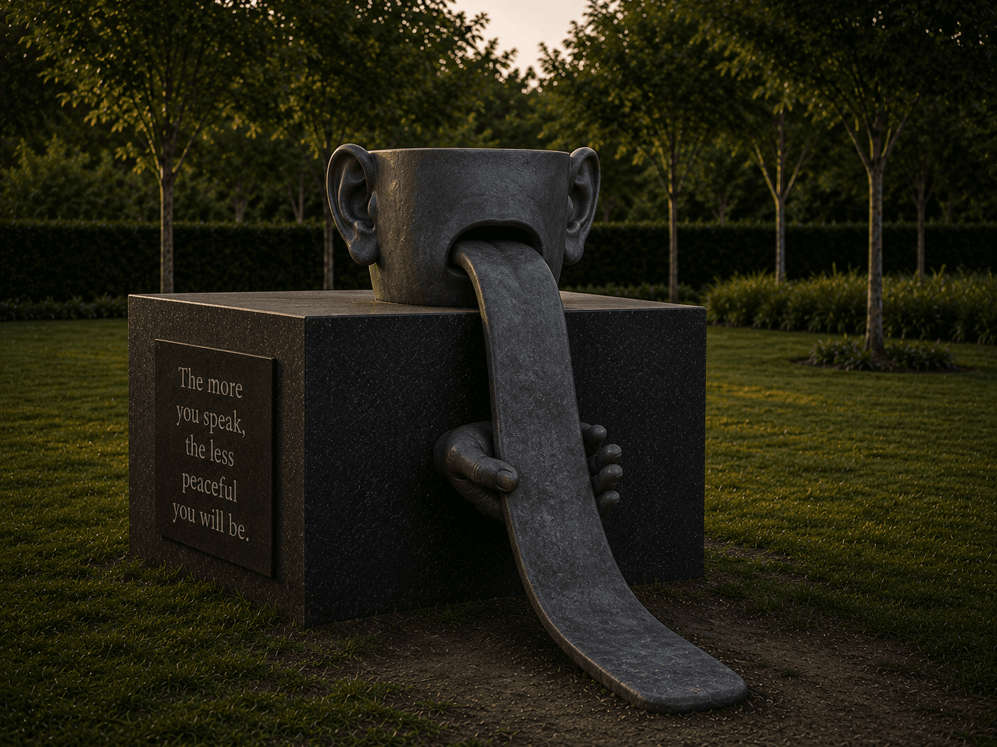 Speak Less — The Sculpture